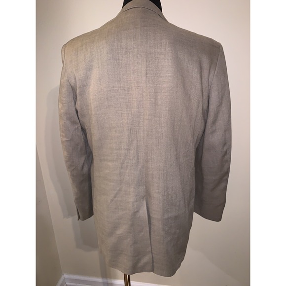 Marks & Spencer Men's Wheat Color Two Button Blazer Jacket 42 M - Picture 6 of 11